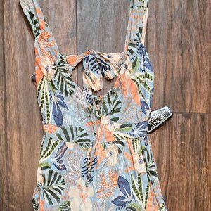 Angie Hawaiian Floral Maxi Dress SZ L
